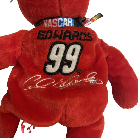 Ty Beanie Baby Carl Edwards Bear MWMT 2007 Nascar #99 Office Depot Giftable EUC - Picture 5 of 12